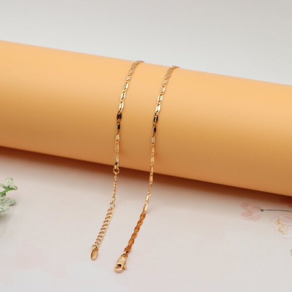 "Elegant Rose Gold Chain Necklace with Adjustable Extender, XPNL0195 - Picture 10 of 12